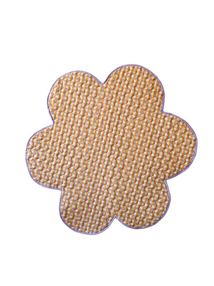 Mango Seersucker Playmat for wholesale by Mosey Me