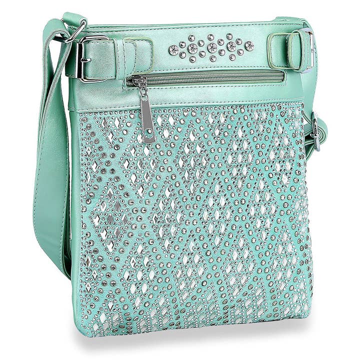 Handbag Express - Vente Sac à bandoulière – femme - Écharpe à bandoulière Diamond Bling8