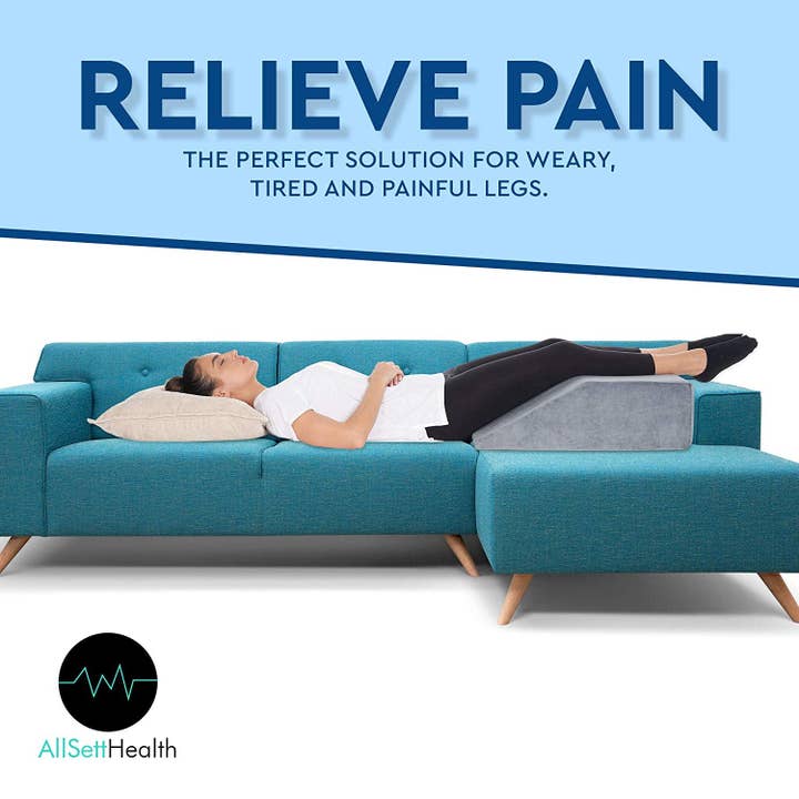 AllSett Health - Wholesale Bedding Pillow - Leg Elevation Wedge Pillow, High-Density Memory Foam