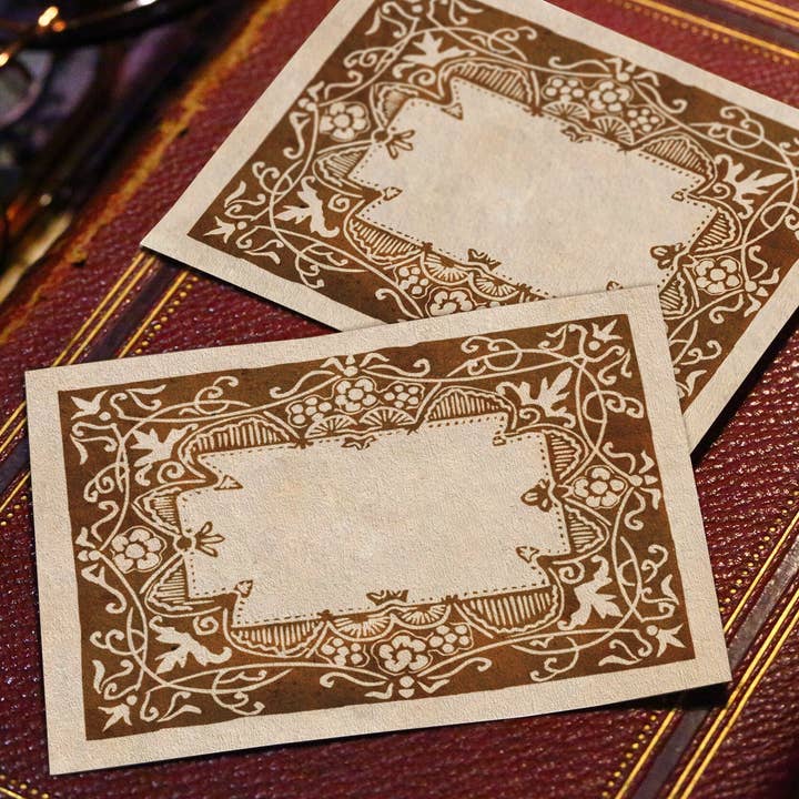 Ebon et Noir LLC – Engroshandel Bogplade – Blomsterfrise, gummieret papir Ex-Libris bogplader eller etiketter4