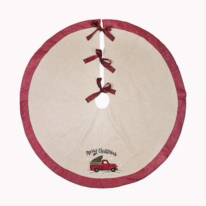 56 „runder Weihnachts-Truck-Weihnachtsbaum-Rock für den Großhandel von Xia Home Fashions & Manor Luxe