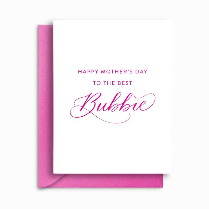 Bubbie Card - Happy Mother's Day To The Best Bubbie for wholesale by Annabel Reese