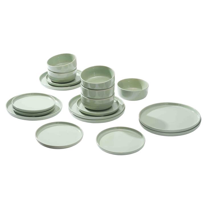 Magnetiks Geschirrset Misty Mint (Minzgrün) für den Großhandel von Backefix