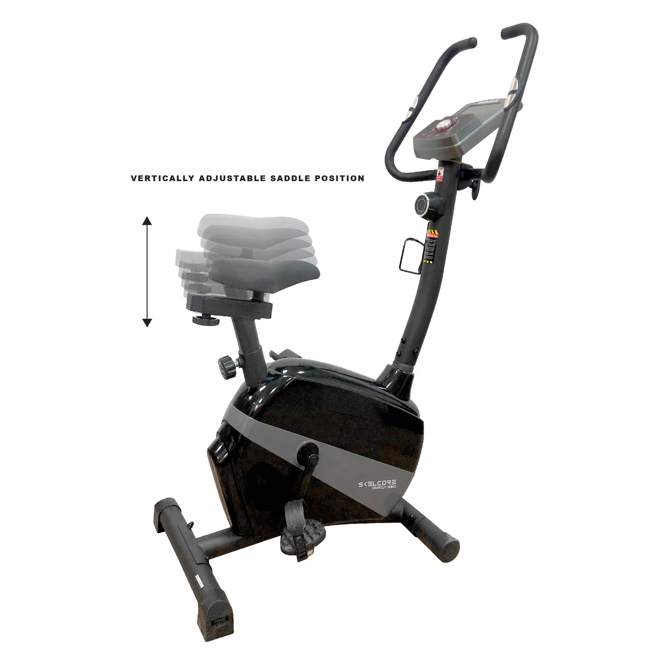Black Skelcore Omega 390 Stationary Exercise Bike for wholesale on Faire4
