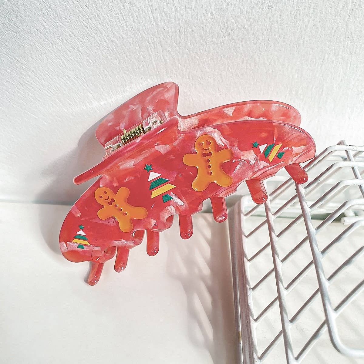 ACCITY - Wholesale Hair Clip - Women's - Gingerbread Man Hair Claw, Xmas Cartoon Bun Clip_CWAHA15980