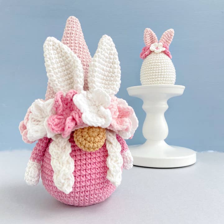 Anh2 LTD - Vendita all'ingrosso Decorazioni da tavolo - Gnomo a forma di coniglietto pasquale lavorato all'uncinetto, uovo di Pasqua, decorazione per cesto di Pasqua3