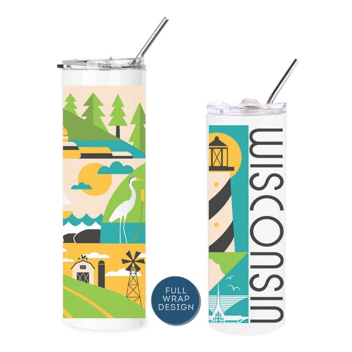 Insulated Tumblers | WI Square Scenes Wrap for wholesale by Creative Compass