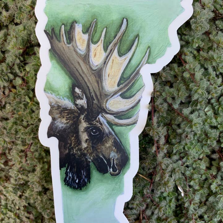 Vermont Moose Sticker for engroshandel hos Willough Designs