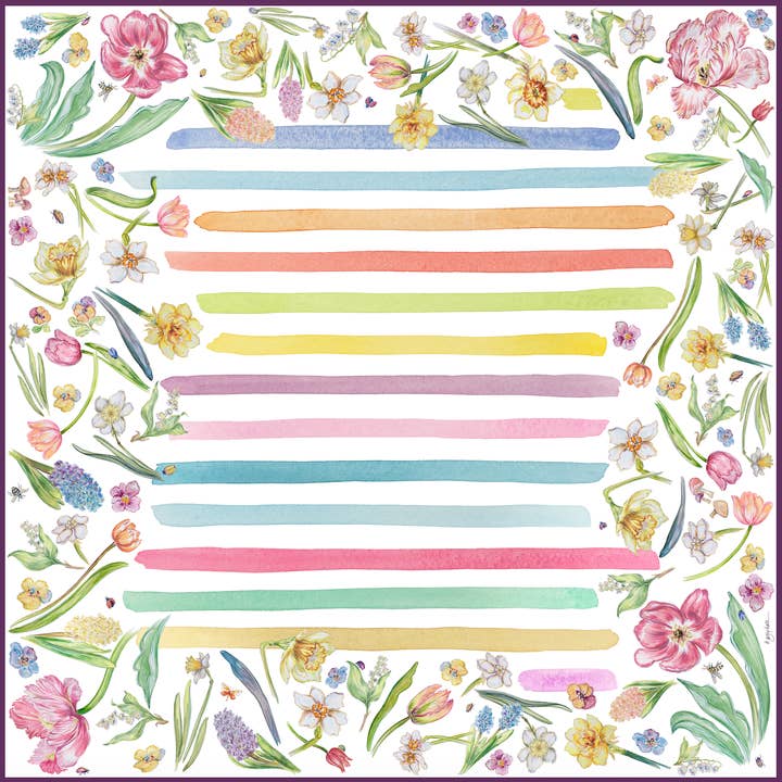 In de tuin - Sjaal van 100% zijden keperstof voor wholesale door Grey Hall Design