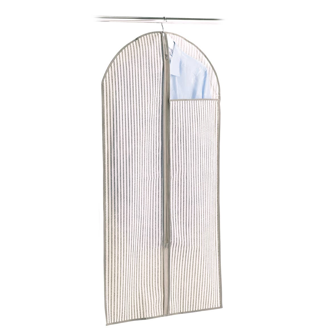 Garment Bag M. Window "Stripes", Fleece, Beige for wholesale on Faire1