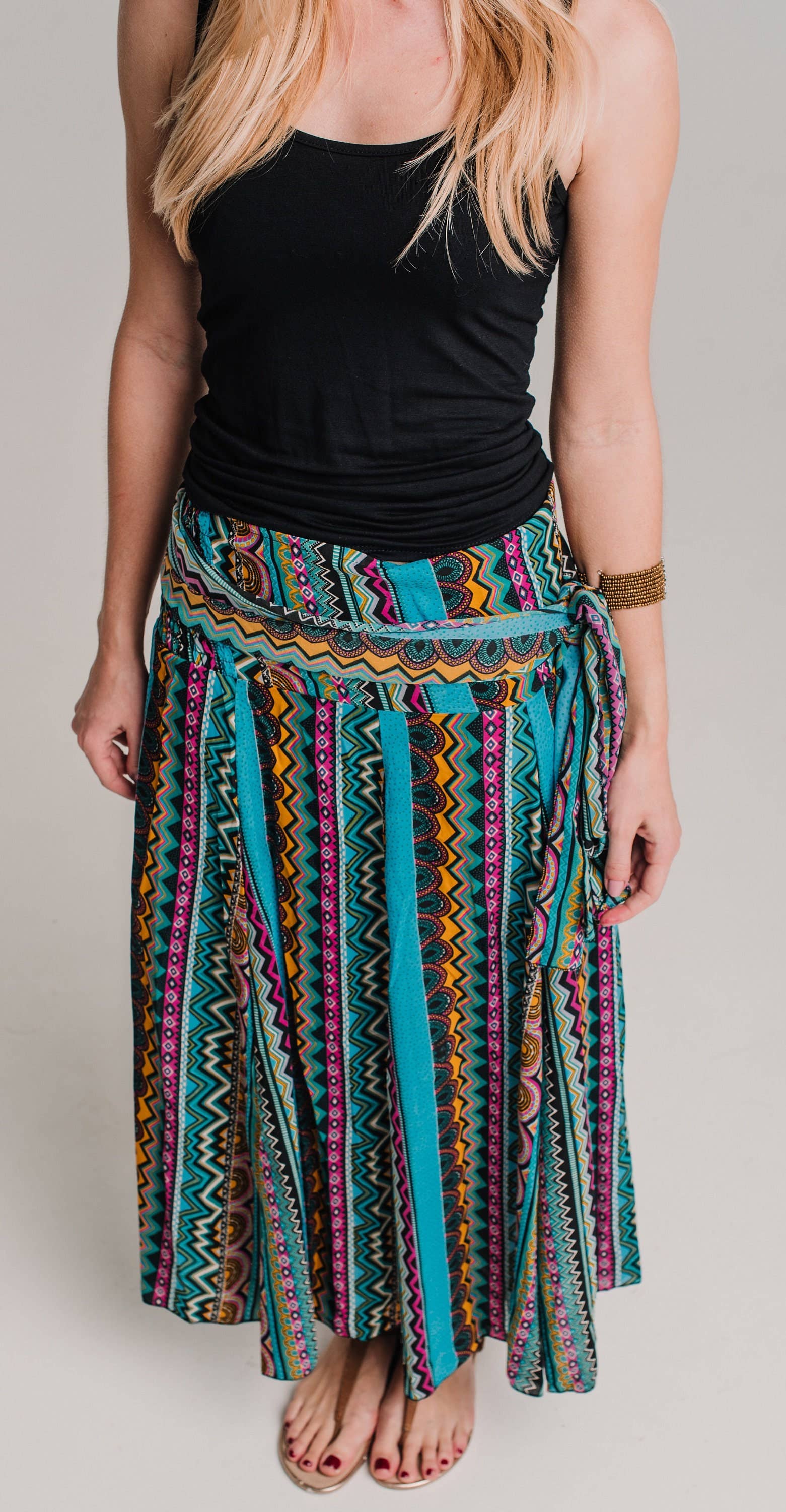 Miss Kitsch - Wholesale Skirt - Women's - Boho Skirt, African Print Skirt, Fluid Flower Plus Size Maxi Boho Dress Skirt, Women's Midi Skirt Clothes Gift For Her3