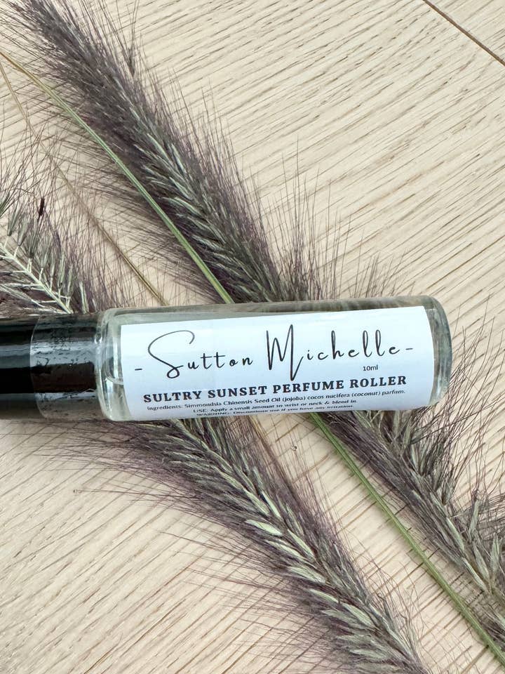 Sultry Sunset perfume roller for wholesale by Sutton Michelle Designs