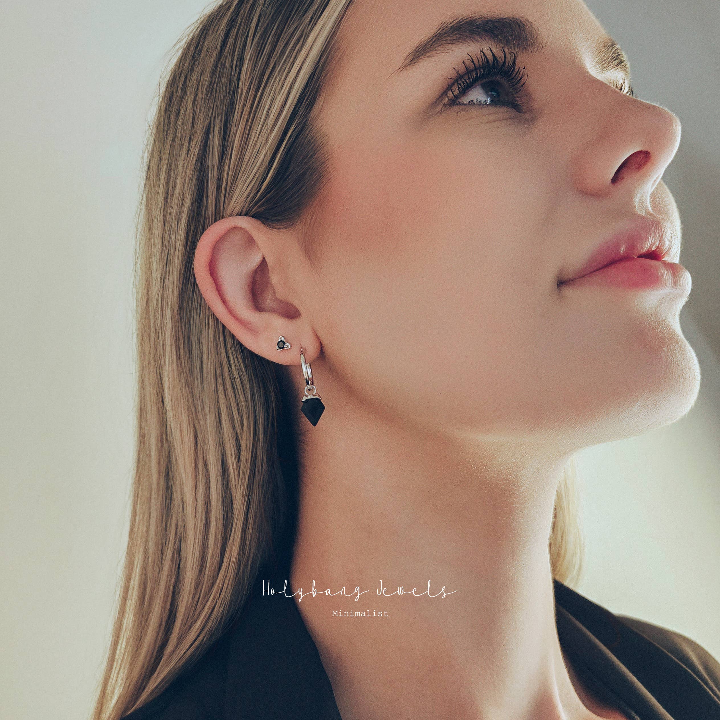 HolyBang Jewels – Großhandel Ohrhänger – OHRHÄNGER AUS ONYX - E-H7855B4