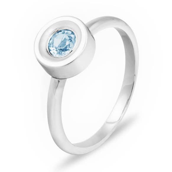 SILBERRING UND NATÜRLICHER BLAUER TOPAS für den Großhandel von Argent Basic