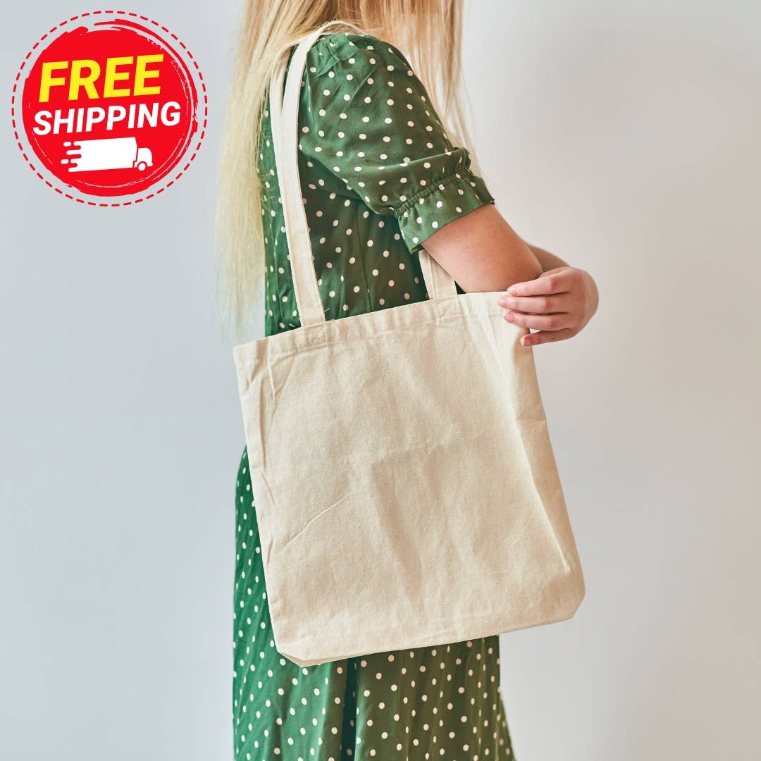 House of Kraft Jewelry & Accessories - Wholesale Tote Bag - Women's - Plain Design | Fabric Bag | Eco Canvas Bag