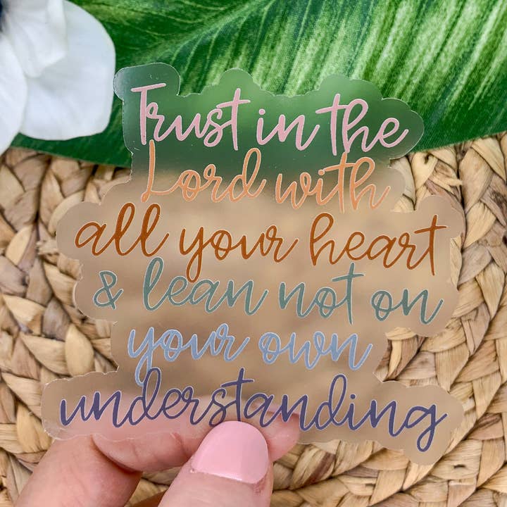 Savannah and James Co - Vendita all'ingrosso Adesivo - Trust In The Lord, vinile, adesivo, 7,6 x 7,6 cm0