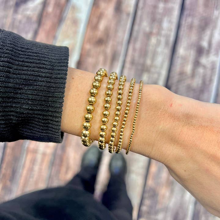 GOLD BALL BRACELETS - Stack or Individual for wholesale by Mack & Rex