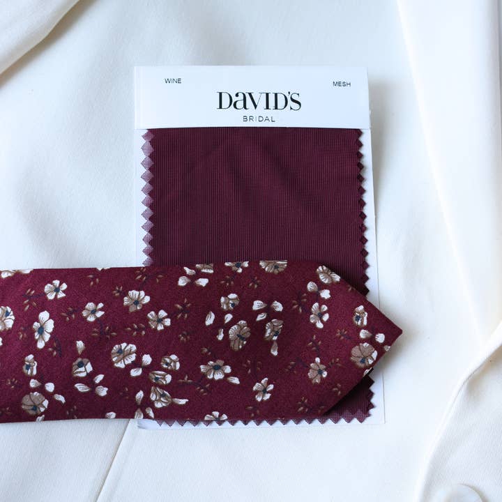 Tie Mood - Wholesale Bow Tie - Men's - Rowan Burgundy Floral Bow Tie
