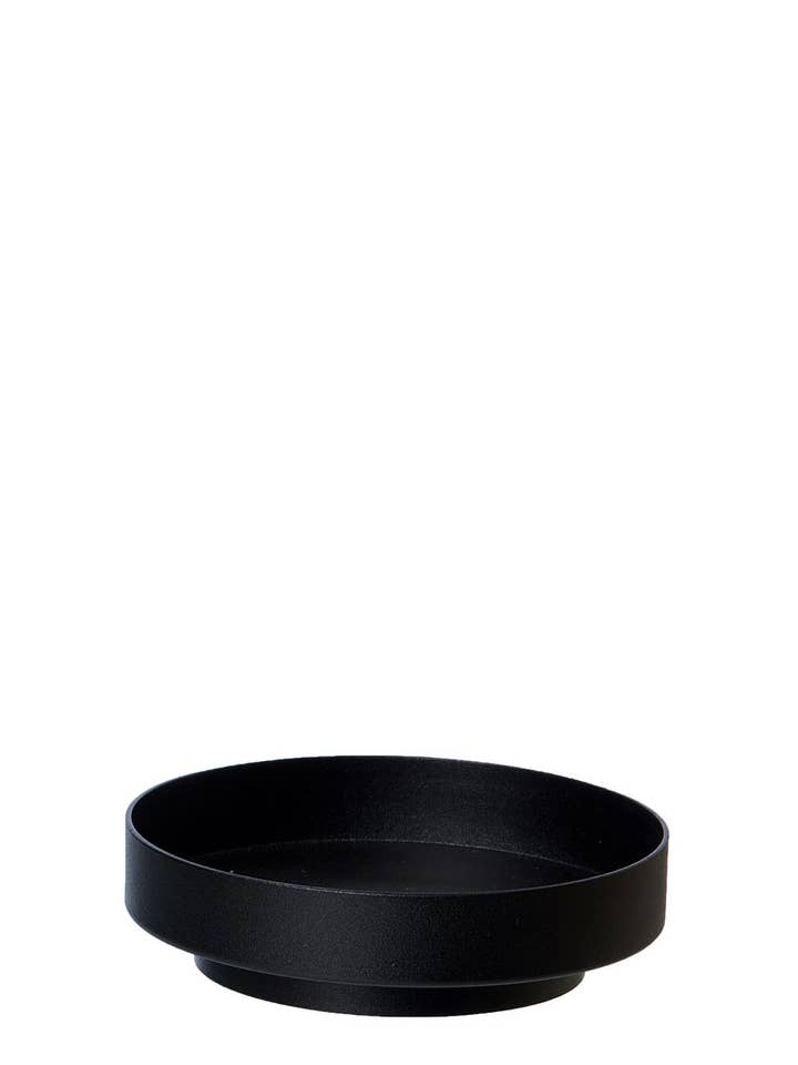 Vienna Pillar Candle Holder & Tray. Black for wholesale by Lübech Living