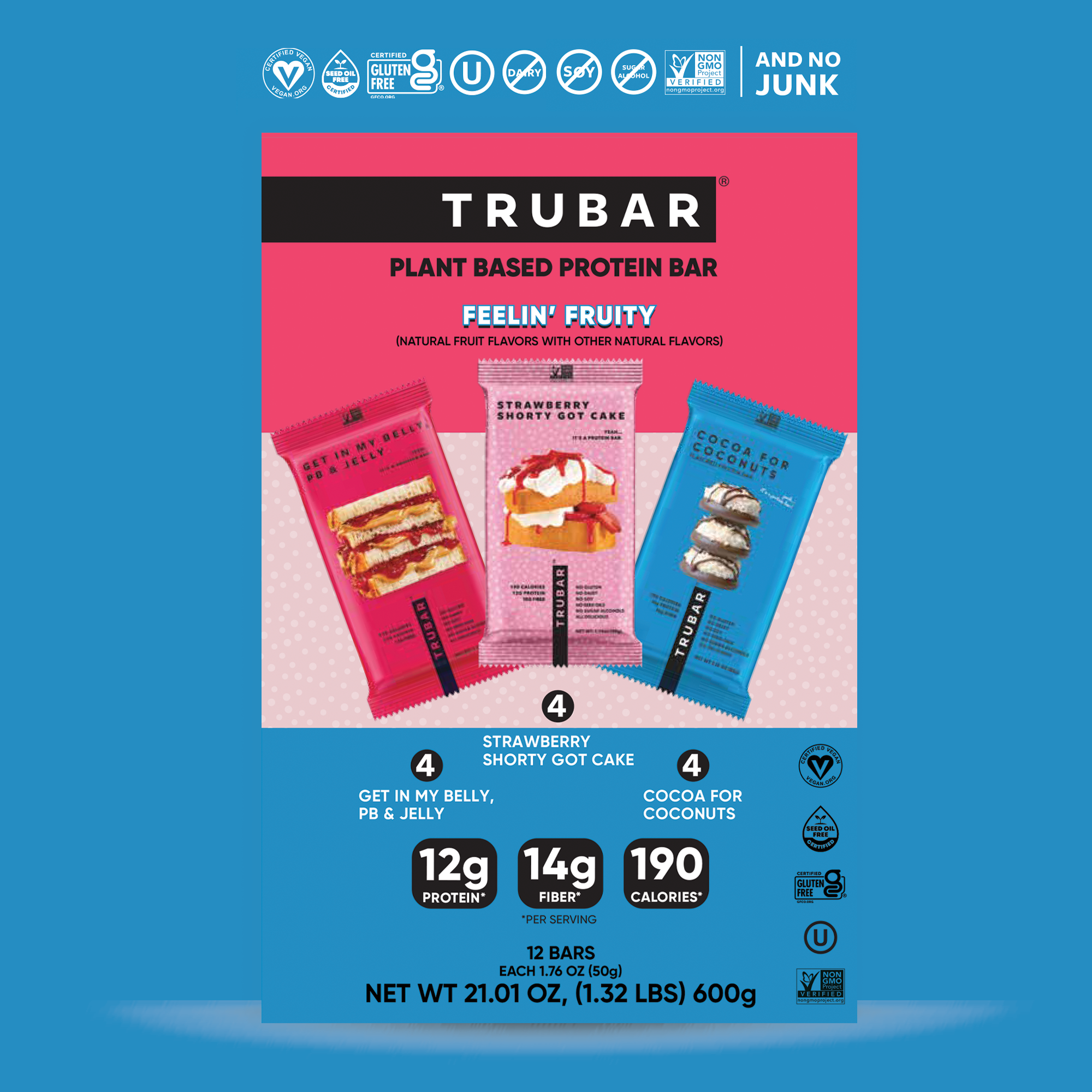 TRUBAR - Wholesale Snack Bar - NEW! 🍓🥥 Variety Pack: Feelin' Fruity5