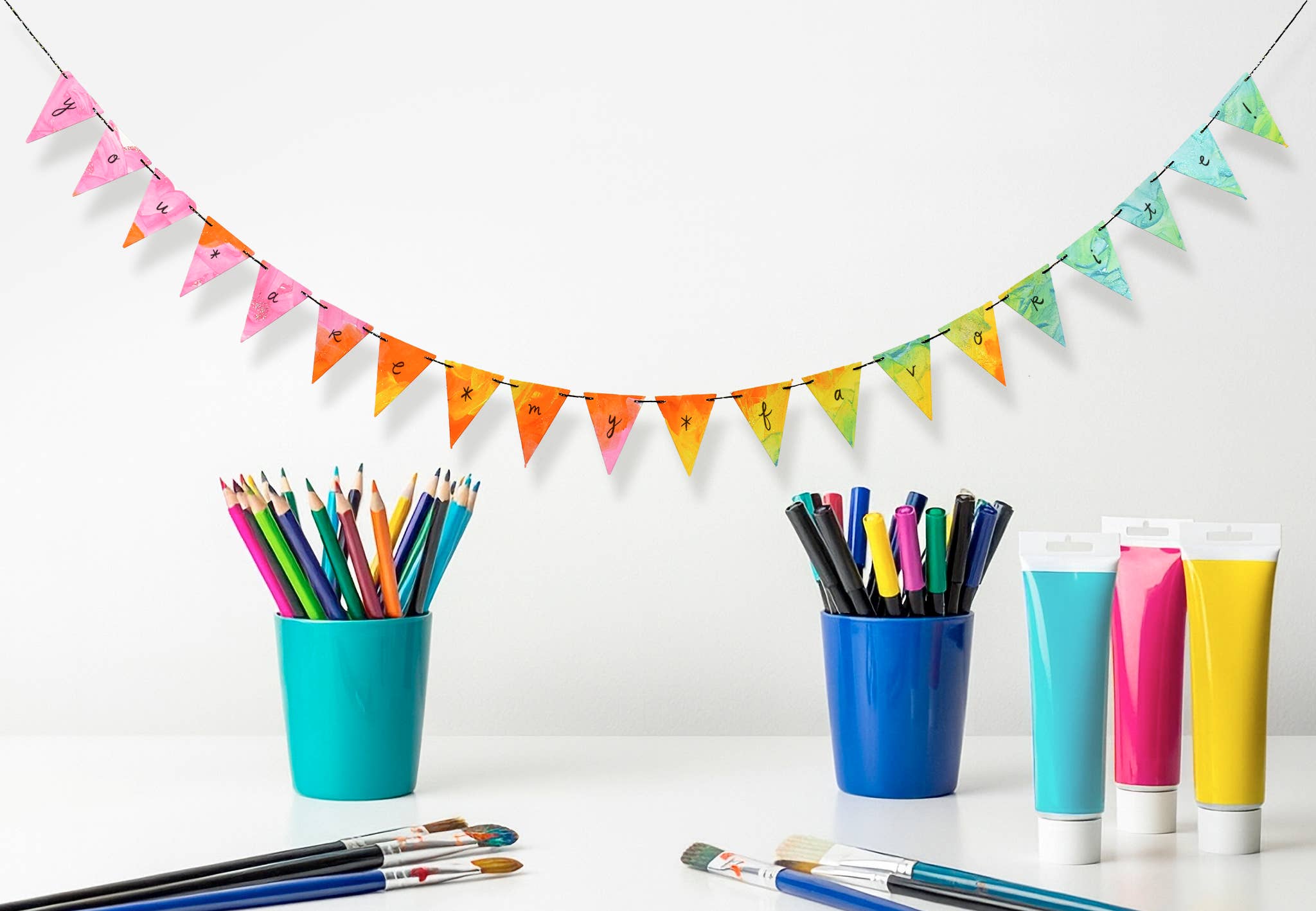 Inkello Letterpress - Vente Carte de vœux classique - Carte de vœux DIY Blank Pull-A-Pennant™ (#524)5