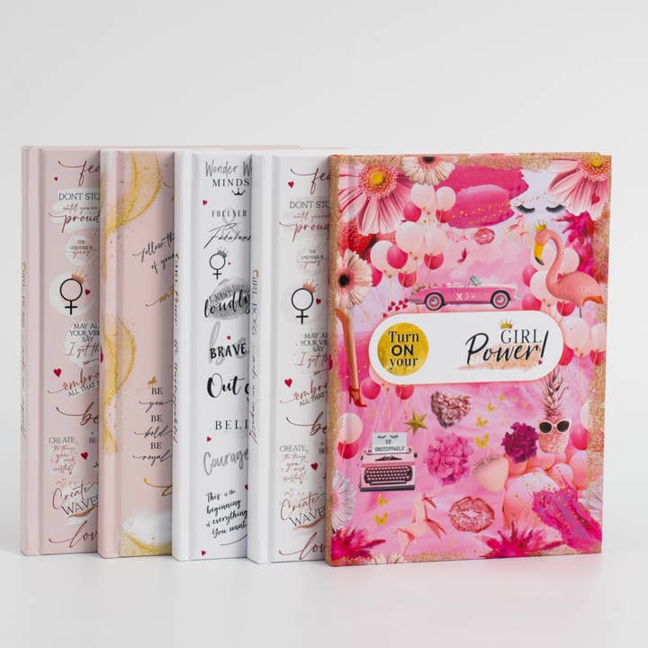 Girl Power 24/7 - Wholesale Journal/Diary - Girl Boss Hardcover Journal - Make an Impact! - White & Rose10