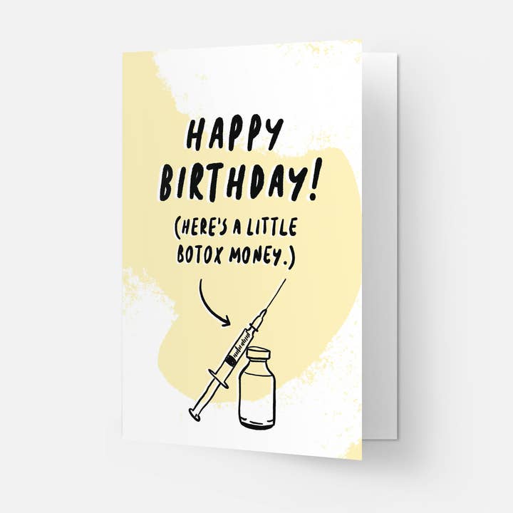 Kaart Blanche - Vente Cartes d'anniversaire - Carte d'anniversaire « Botox Money »1