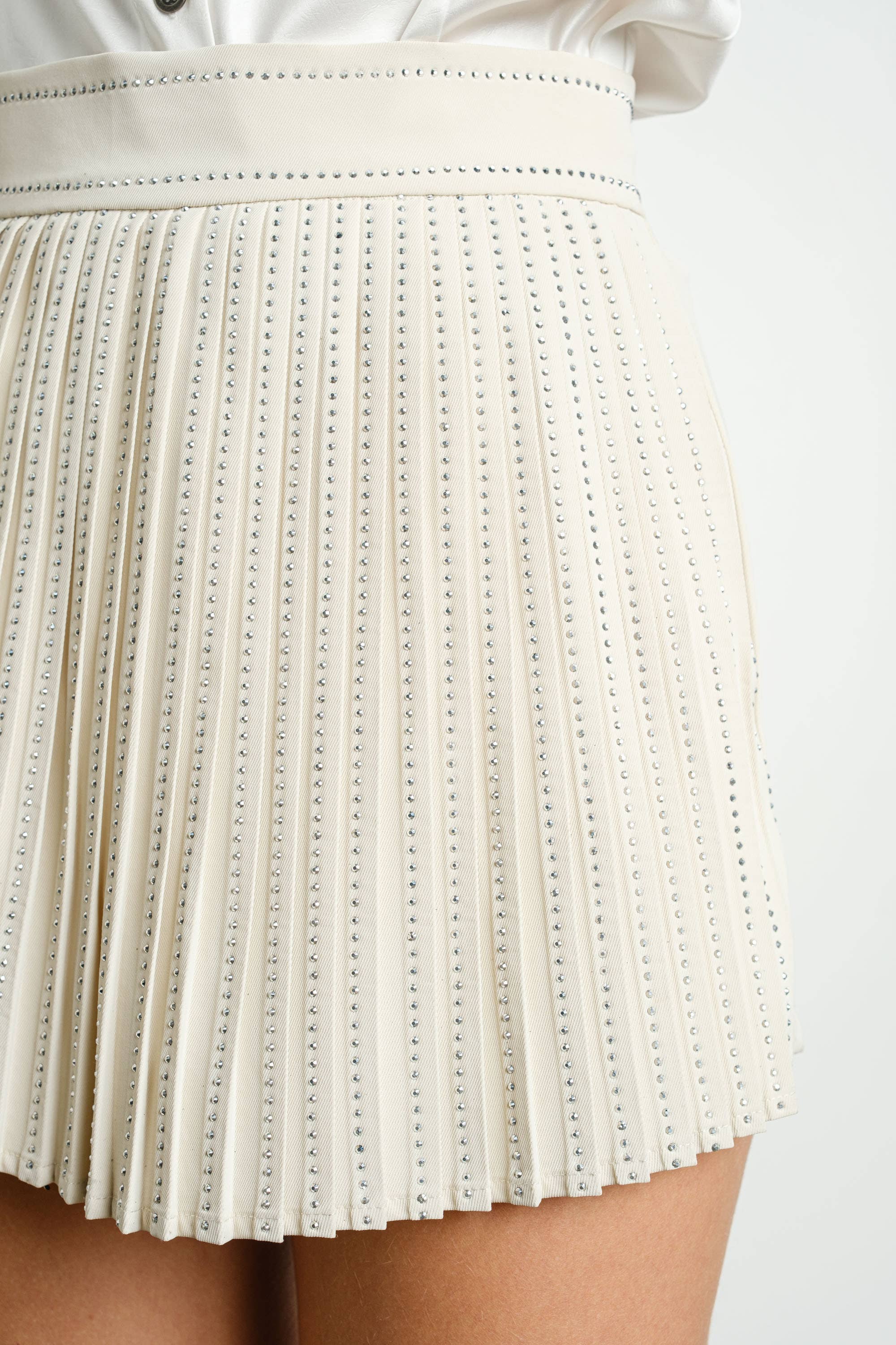 KIWI - Vente Jupe-short – femme - IP2480- Jupe plissée en strass9