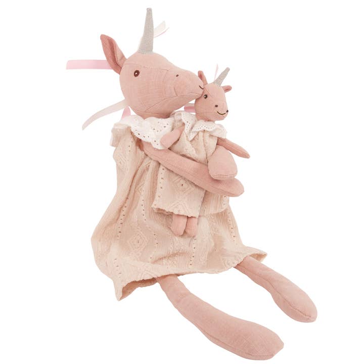 LEVLOVS - Wholesale Stuffed/Plush Toy - Kids & Baby - Mom and Baby Unicorn Linen Dolls0