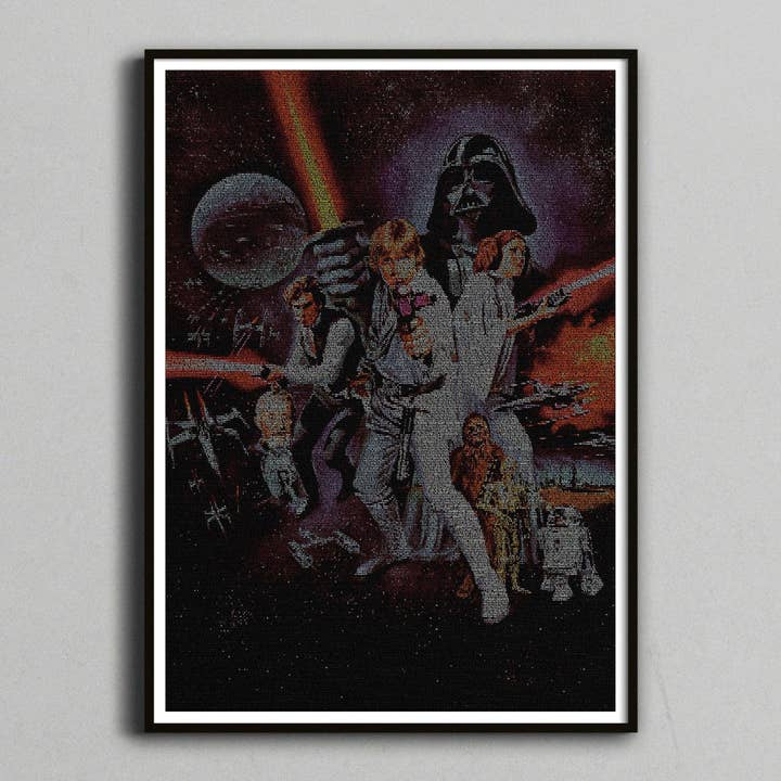 Star Wars Style C Plakat, Typografisk Script Print. for engroshandel hos Robotic Ewe