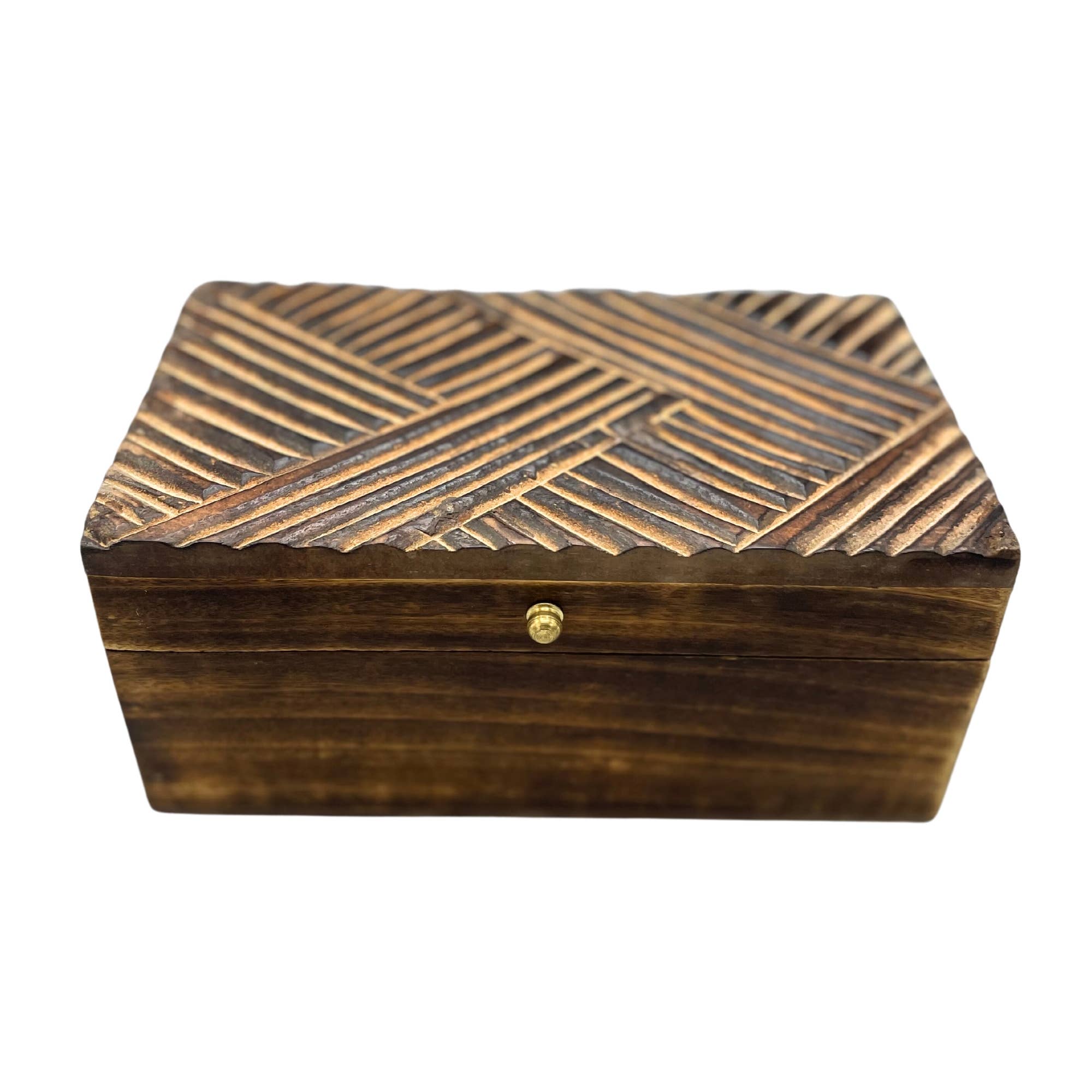 AW Artisan - Wholesale Decorative Box - Vintage Deco - Multipurpose Box - 22x12x10cm - Antique Lines0