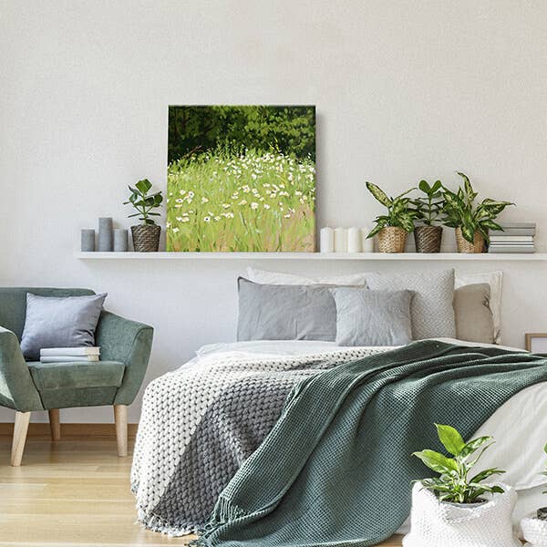 Sullivans Home Decor - Wholesale Art Print - Daisy Field 20"x20"