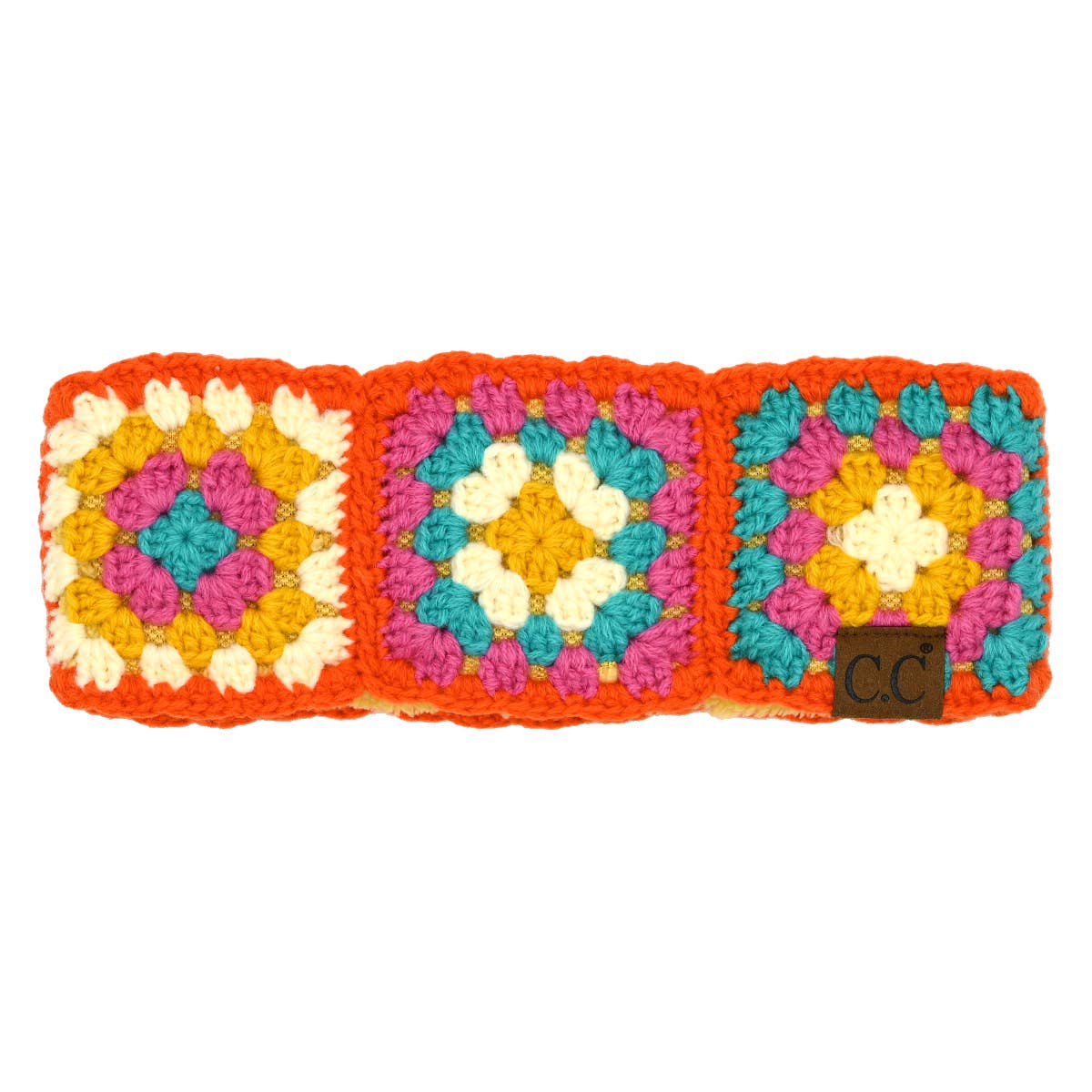 Funky Junque - Wholesale Fashion Headband - Women's - Multi-Color Crochet Headwrap - Orange1