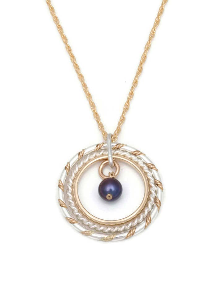 Halsketting voor zonsverduistering - zwarte parel voor wholesale door Taber Studios