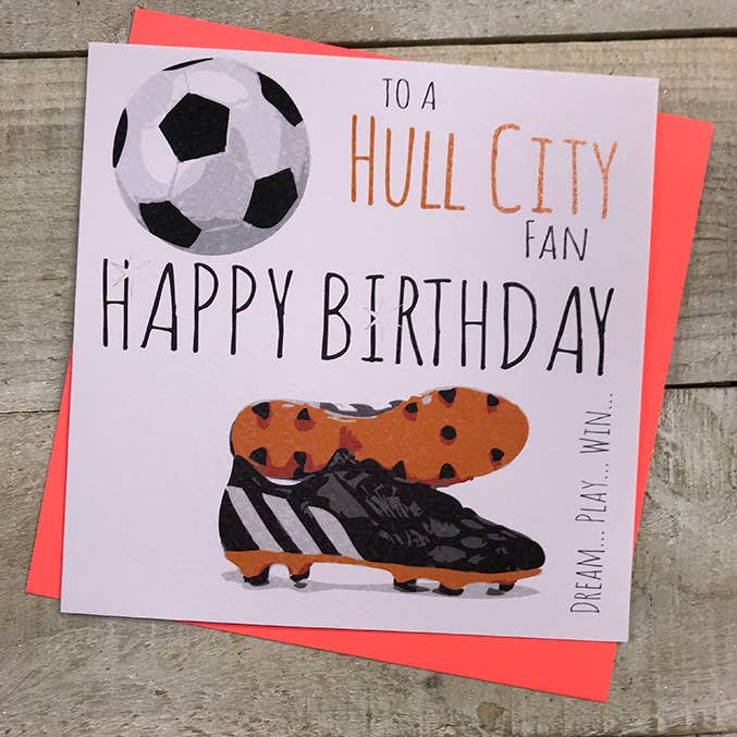 White Cotton Cards – wholesale Birthday card – Happy Birthday To A Hull Fan (FFP14)0