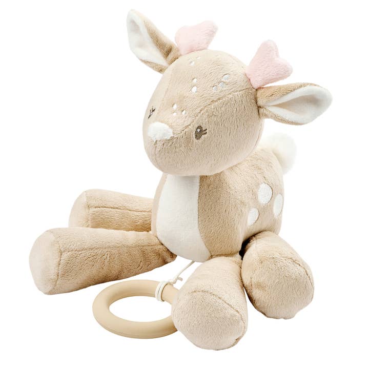 FanFan Jouet musical en peluche petit cerf - 25 cm - Peluche avec musique - Beige pour la vente par Nattou