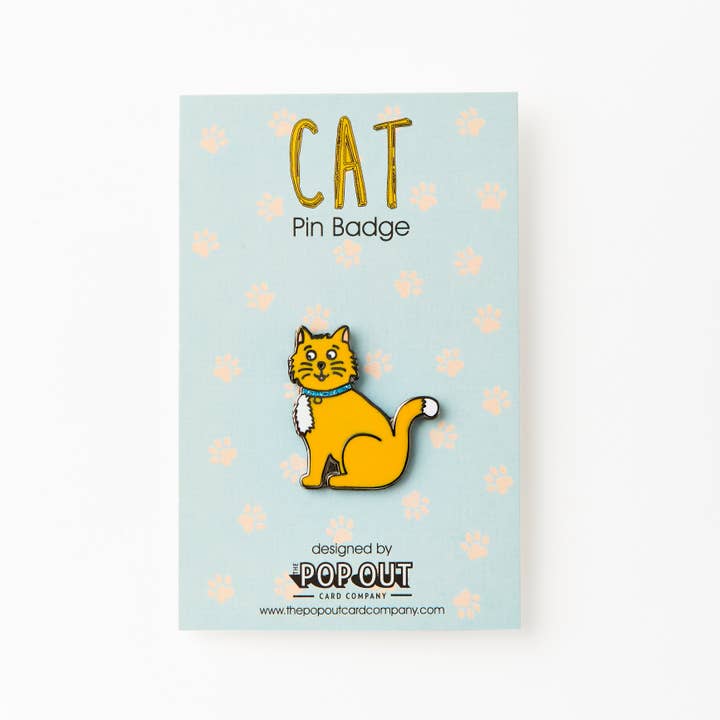 The Pop Out Card Company - Wholesale Lapel Pin/Button - Cat Enamel Pin Badge