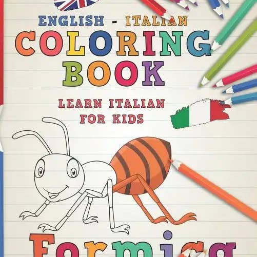 Books by splitShops - Wholesale Coloring & Activity Book - Kids & Baby - Coloring Book: English - Italian I Learn Italian for Kids I Creative Painting and Learning. - Paperback