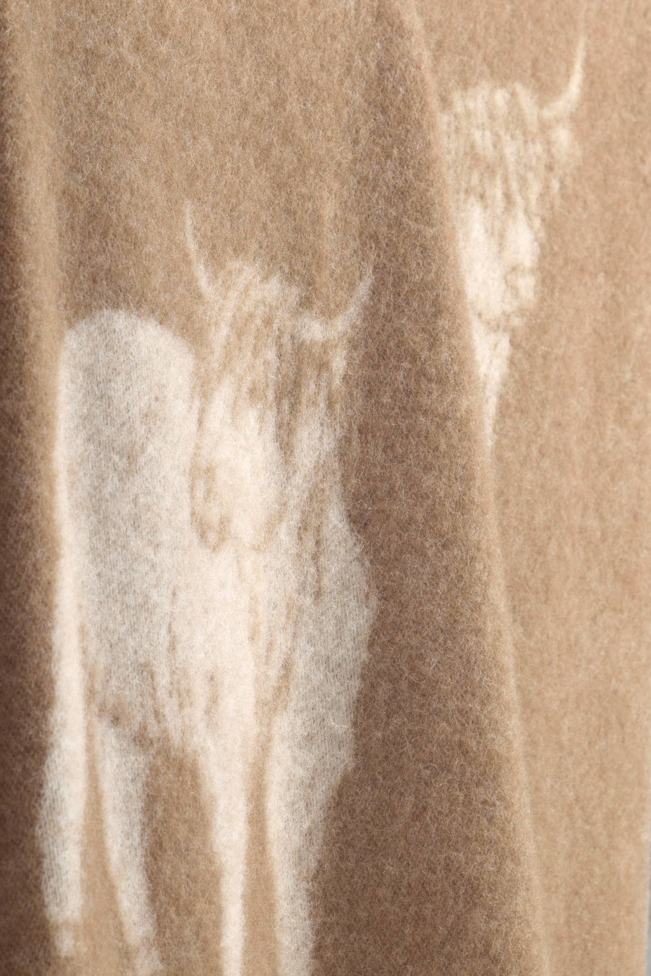 JJ Textile – wholesale Throw blanket – Highland Cow Brown Pure Wool Throw6