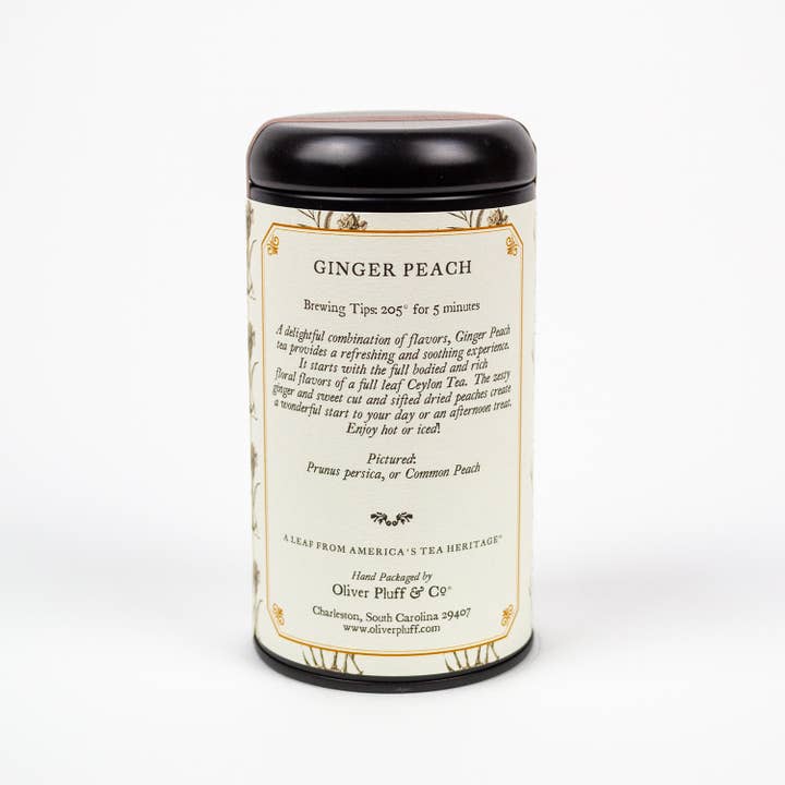 Oliver Pluff & Company - Wholesale Tea Bags - Ginger Peach Tea -- 20 Teabags in Signature Tea Tin5