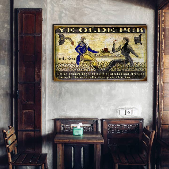 Old Wood Signs - Wholesale Sign - Ye Olde Pub - Wood & Metal Wall Art1