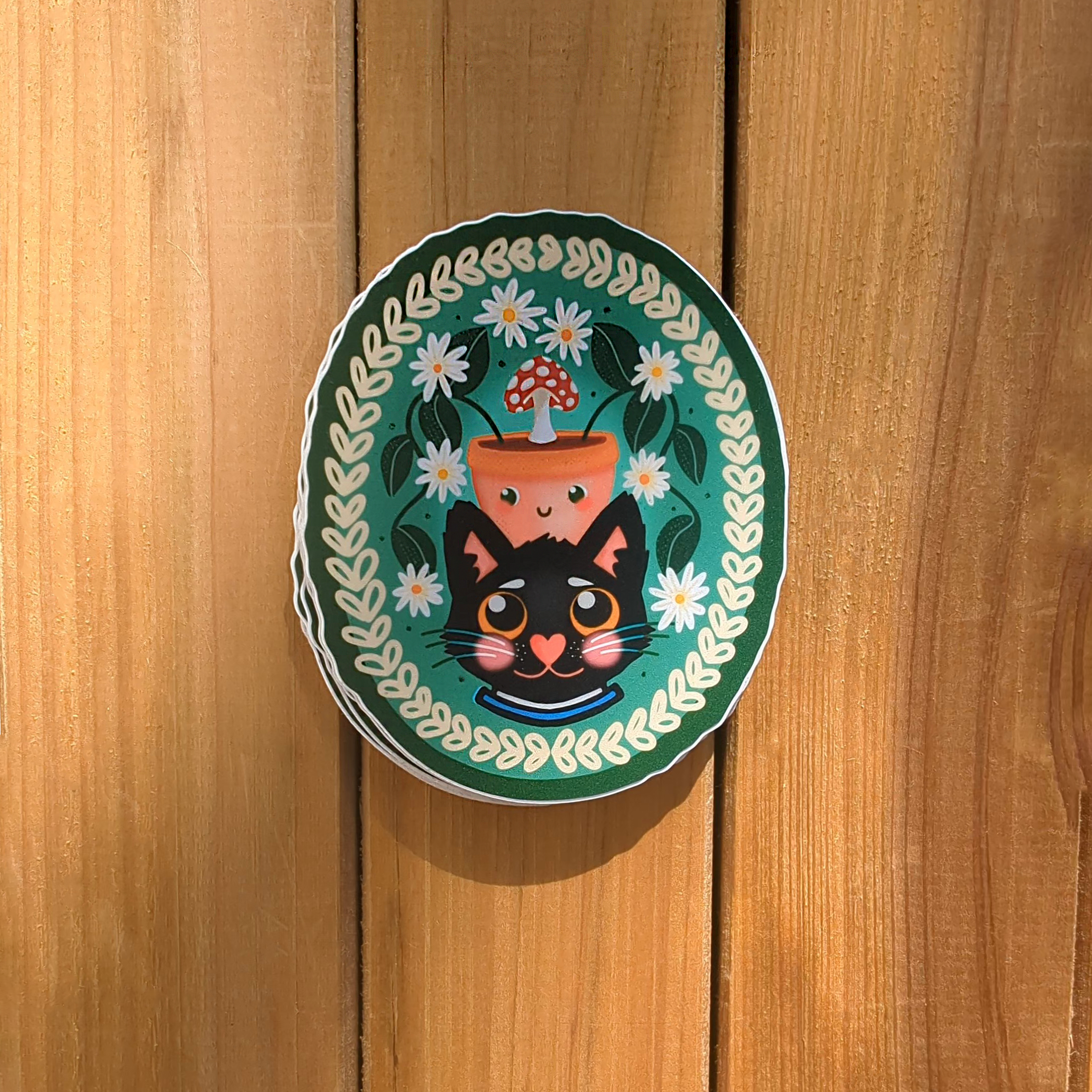 Wildkat Studio - Wholesale Sticker - Garden Black Cat Sticker2