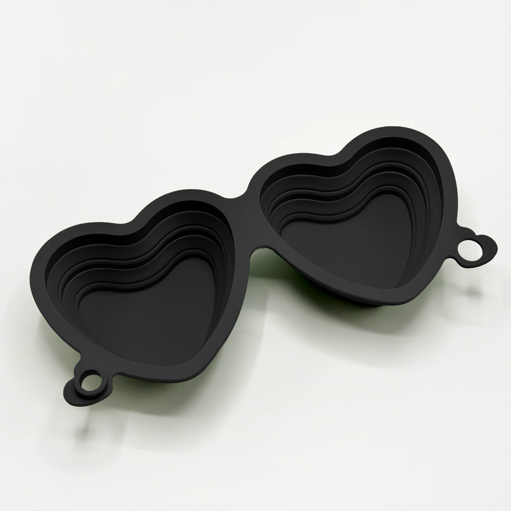 Cocopup London – Engroshandel Madskål - Kat/hund – Sammenklappelig hjerteformet skål til hunde – sort1