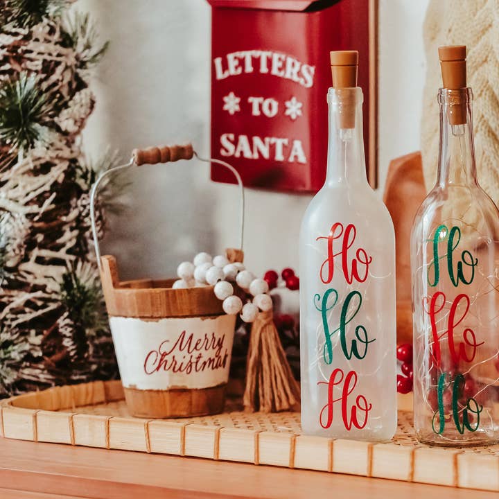 Firefly Home Designs - Wholesale Decorative tabletop object - Christmas Wine Bottle, Christmas 2024 Decor, Lamps, Gifts1