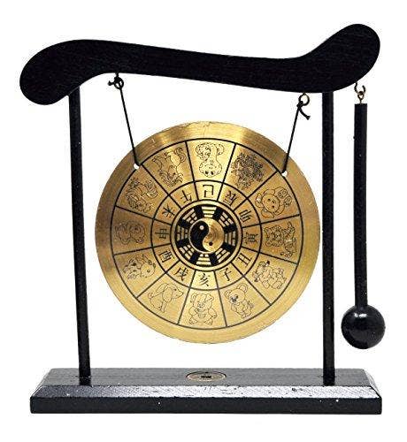 Mandala Crafts – Großhandel Tischdeko – Mudra Crafts Miniatur Zen Art Orientalisch Asiatisch Büro Home Desktop Mini Decor Gong Gong Chime (Sternzeichen)6