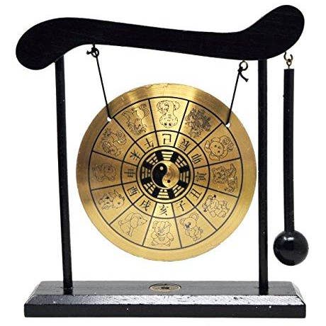 Mandala Crafts - Wholesale Decorative tabletop object - Mudra Crafts Miniature Zen Art Oriental Asian Office Home Desktop Mini Decor Gong Chime (Zodiac Signs)6