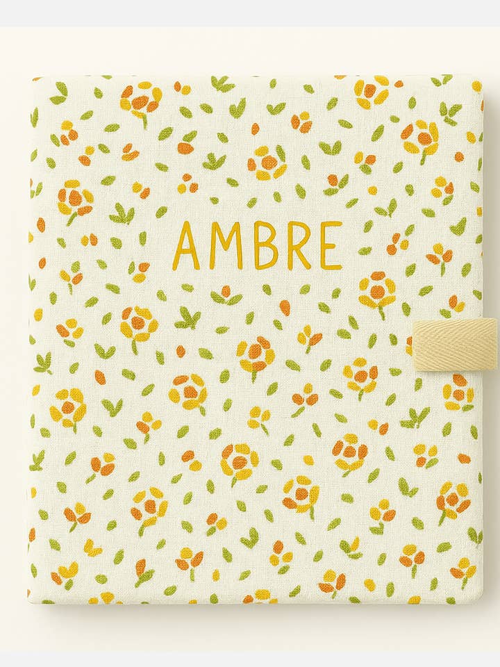 Quaderno da colorare personalizzabile, lavabile e riutilizzabile in garza di cotone, fiori per la vendita all'ingrosso da parte di MAZZANNE