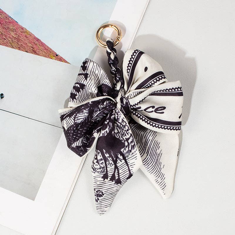 Dipped Shop - Vendita all'ingrosso Accessorio per borsetta - Donna - Ciondolo per Borsa con Fiocco e Stampa di Pizzo Vintage DP25D6766