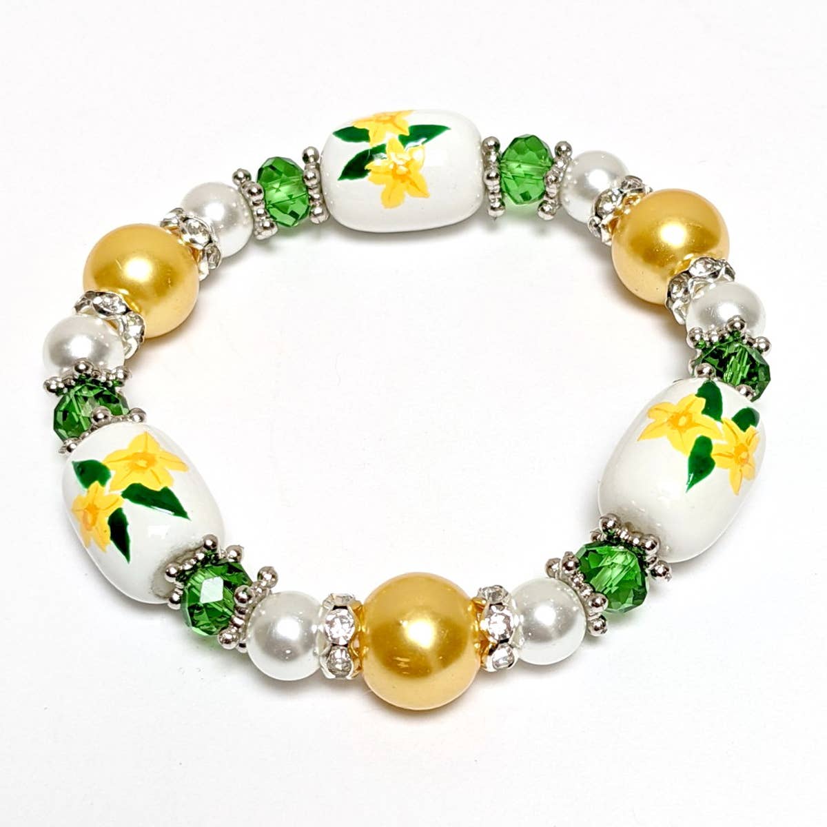 Fiona Accessories – Pulseira de missangas por atacado – Lavender Carnation Jasmine Mayflower Pulseira Flor de Rosa2