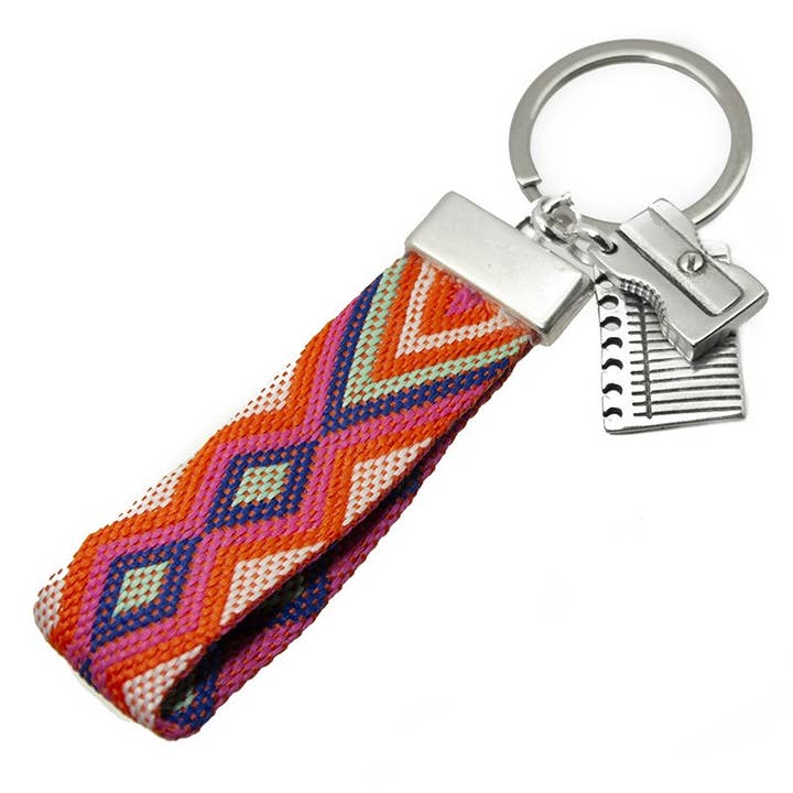 Llavero Étnico Multicolor grande con Gafas y Folio Baño para venta al por mayor de Las Joyas de Amanda